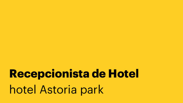 Recepcionista de Hotel