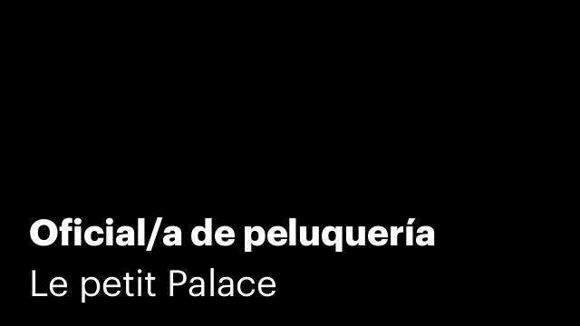 Oficial/a de peluquería