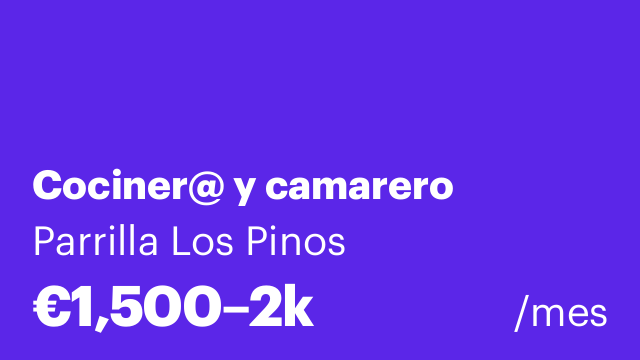 Cociner@ y camarero