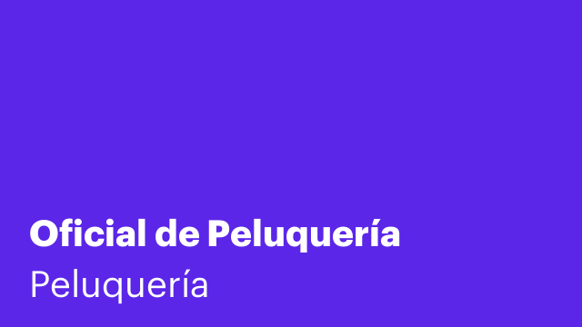 Oficial de Peluquería