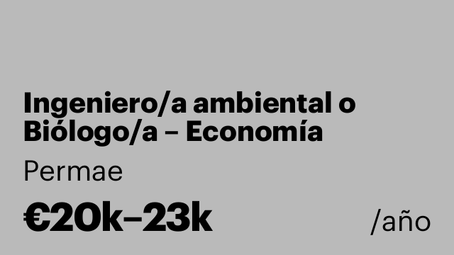 Ingeniero/a ambiental o Biólogo/a – Economía circular y compostaje
