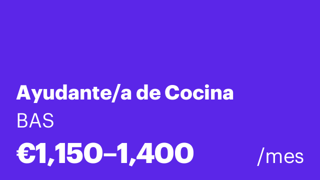 Ayudante/a de Cocina