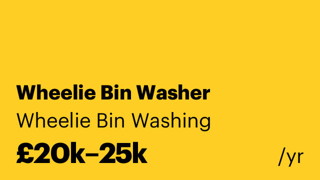 Wheelie Bin Washer