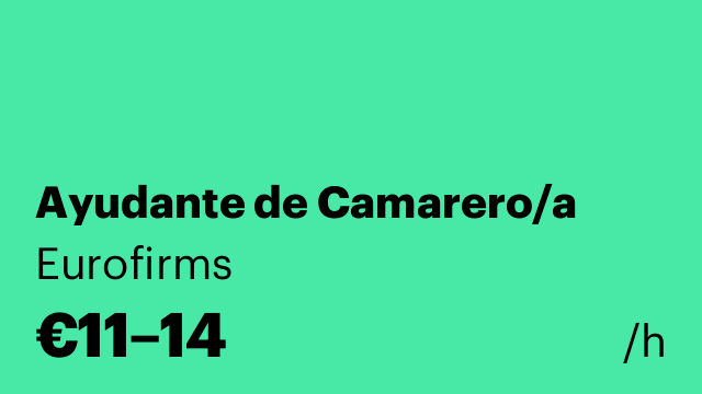 Ayudante de Camarero/a