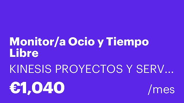 Monitor/a Ocio y Tiempo Libre