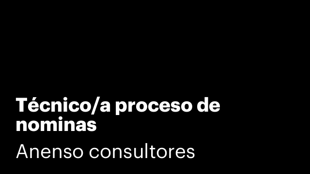 Técnico/a proceso de nominas