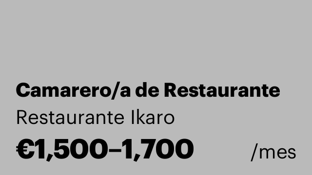 Camarero/a de Restaurante