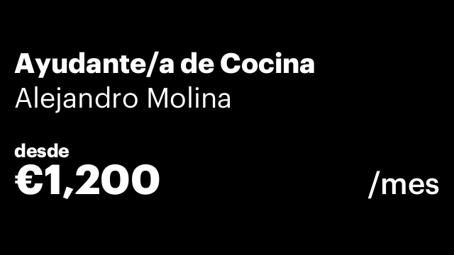 Ayudante/a de Cocina