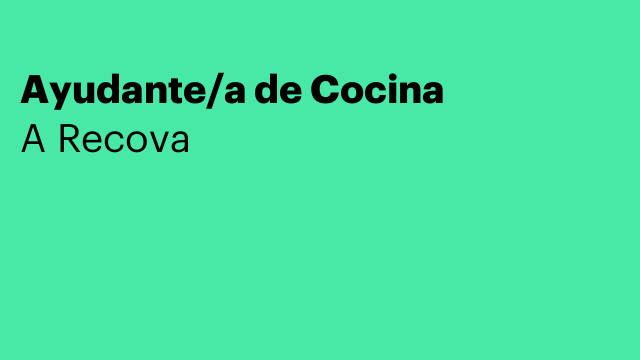 Ayudante/a de Cocina