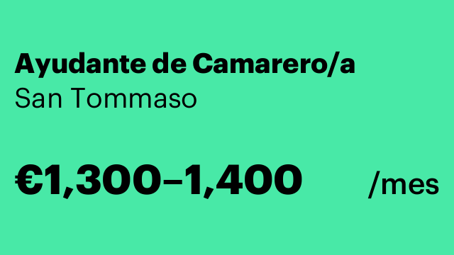 Ayudante de Camarero/a