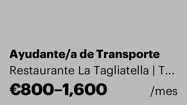 Ayudante/a de Transporte