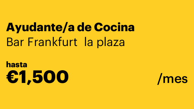 Ayudante/a de Cocina