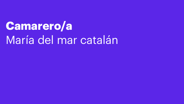 Camarero/a