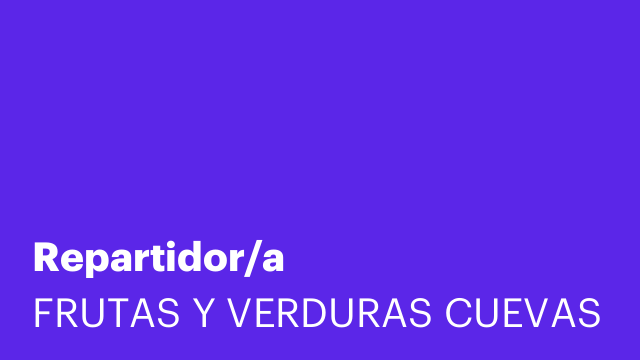 Repartidor/a