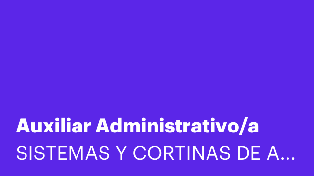 Auxiliar Administrativo/a