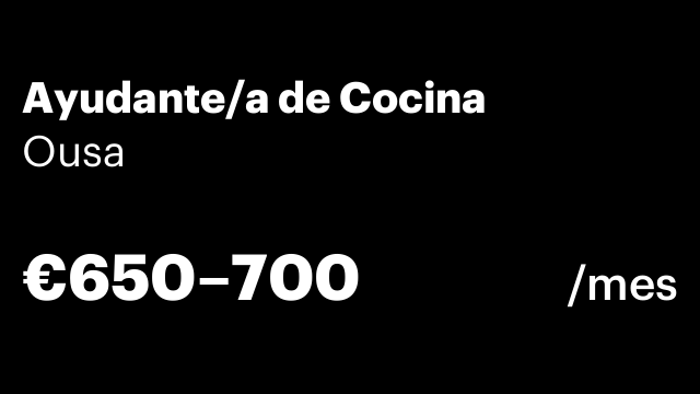 Ayudante/a de Cocina