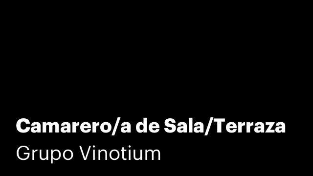 Camarero/a de Sala/Terraza