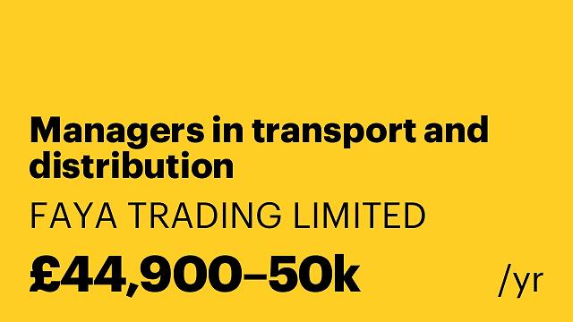 Managers in transport and distribution