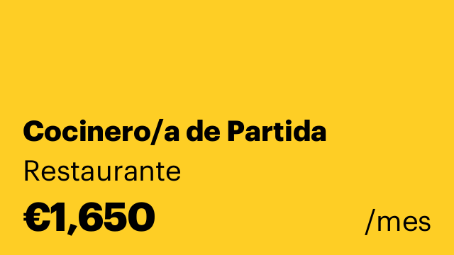 Cocinero/a de Partida