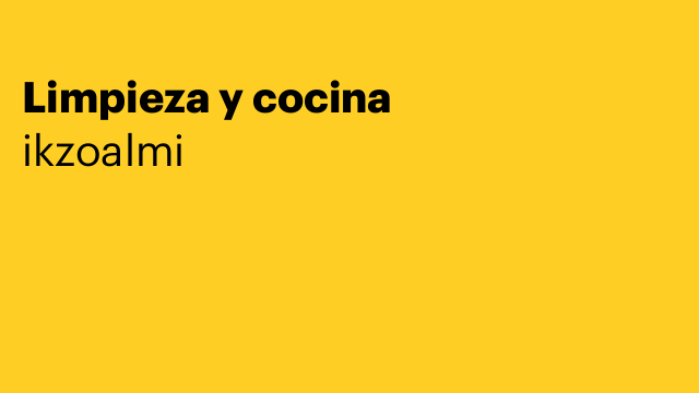 Limpieza y cocina