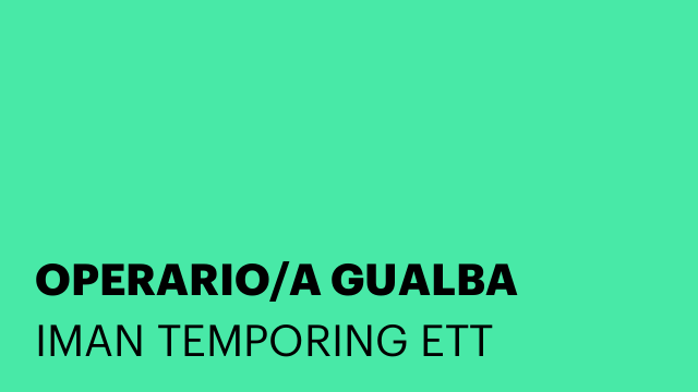 OPERARIO/A GUALBA