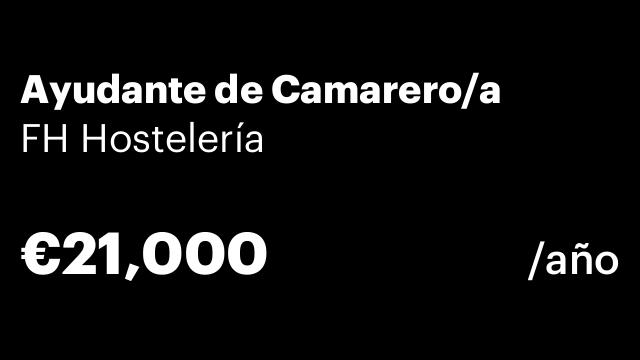 Ayudante de Camarero/a