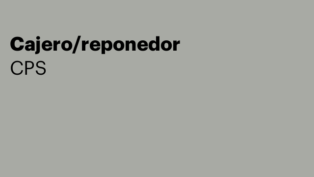 Cajero/reponedor