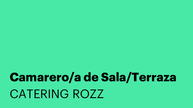 Camarero/a de Sala/Terraza