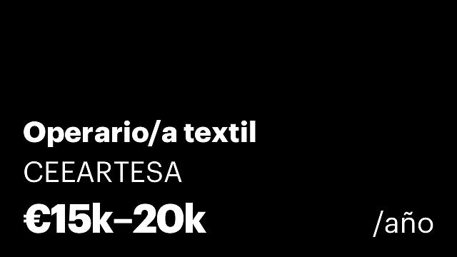 Operario/a textil