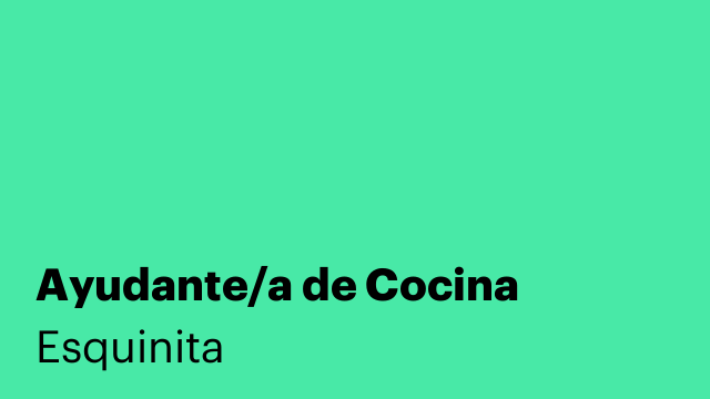 Ayudante/a de Cocina