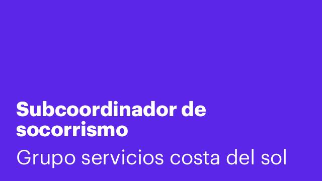 Subcoordinador de socorrismo