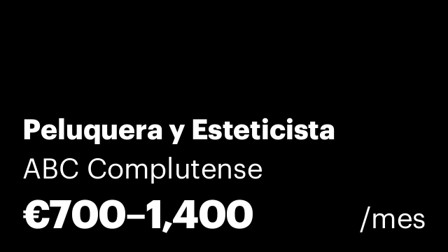 Peluquera y Esteticista