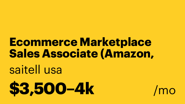 Ecommerce Marketplace Sales Associate (Amazon, eBay & Shopify)