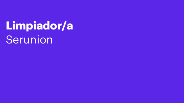 Limpiador/a