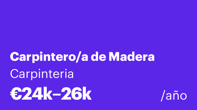 Carpintero/a de Madera