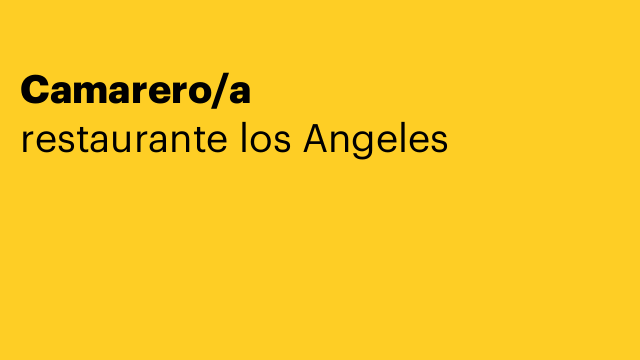 Camarero/a