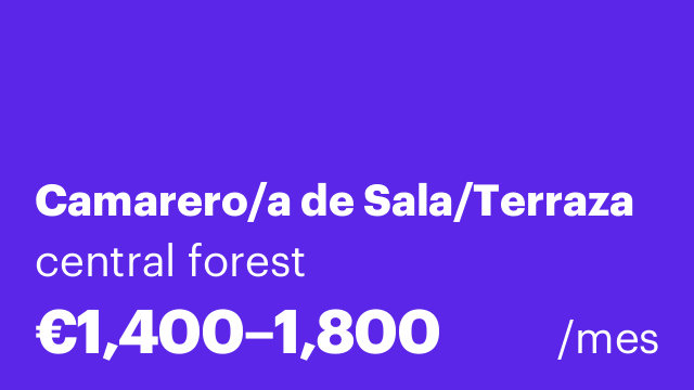 Camarero/a de Sala/Terraza