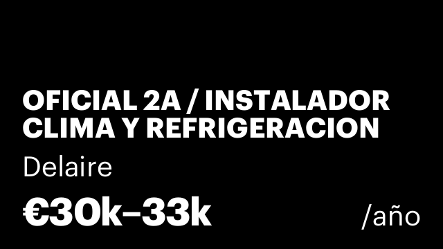 OFICIAL 2A / INSTALADOR CLIMA Y REFRIGERACION