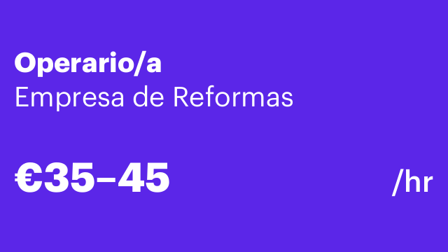 Operario/a