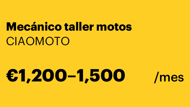 Mecánico taller motos