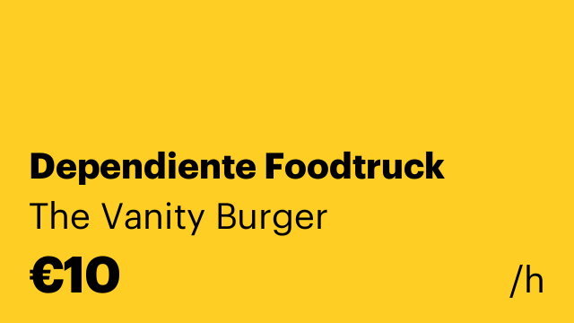 Dependiente Foodtruck
