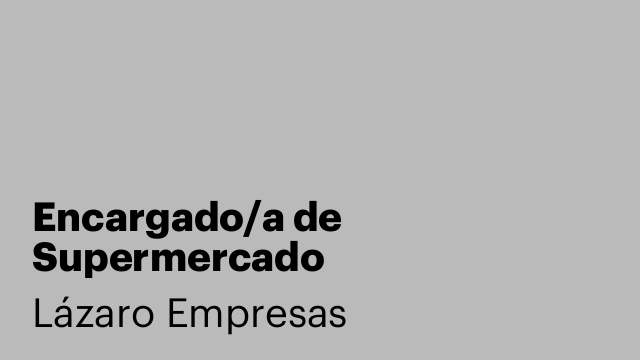 Encargado/a de Supermercado