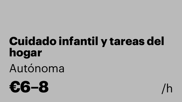 Cuidado infantil y tareas del hogar