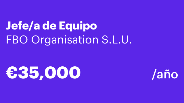 Jefe/a de Equipo