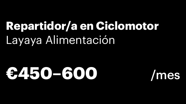Repartidor/a en Ciclomotor