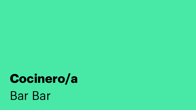 Cocinero/a