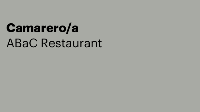 Camarero/a