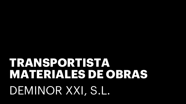 TRANSPORTISTA MATERIALES DE OBRAS