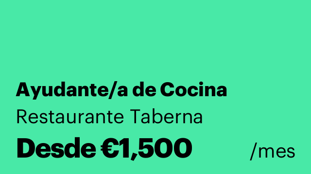 Ayudante/a de Cocina