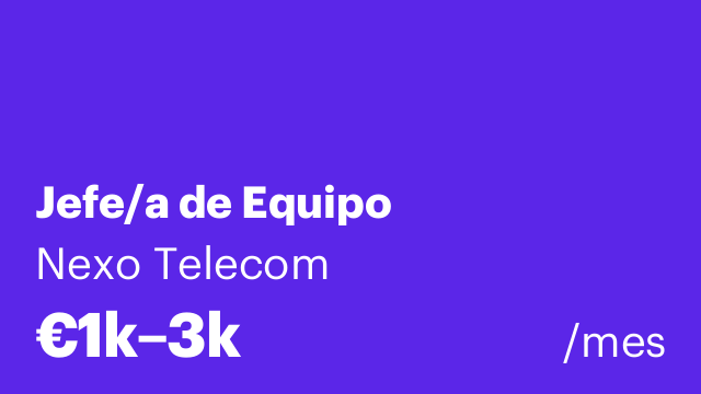Jefe/a de Equipo